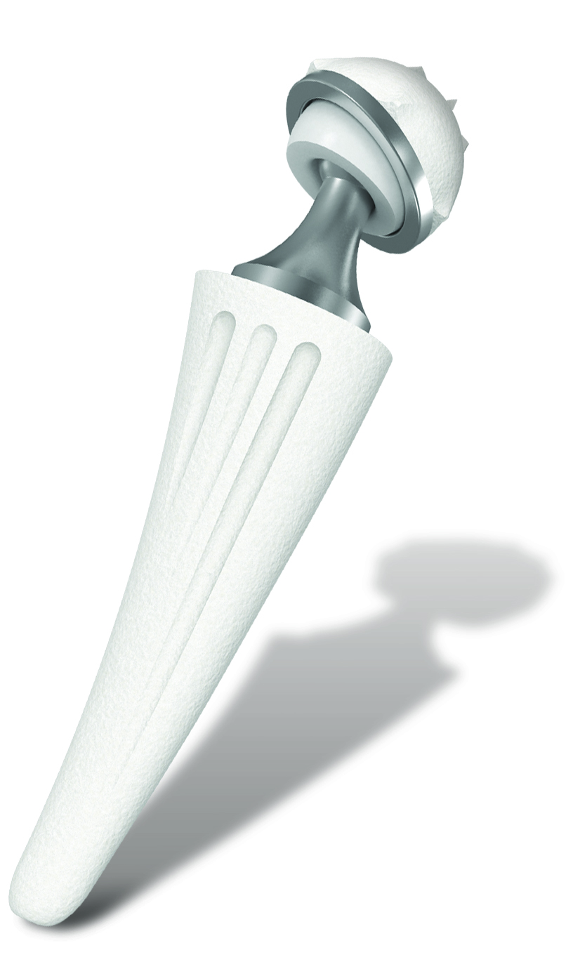Visuel Touch_HD Prothèse de hanche en métal et plastique.