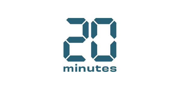 Logo de 20 minutes, journal d'informations.