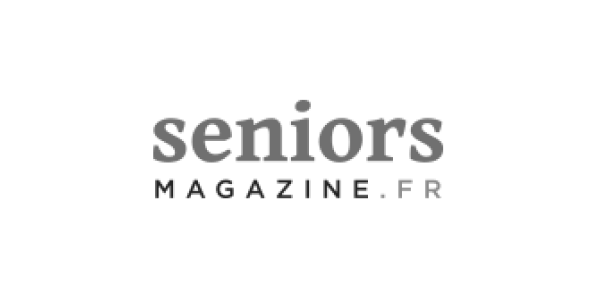 Logo de Seniors Magazine en gris