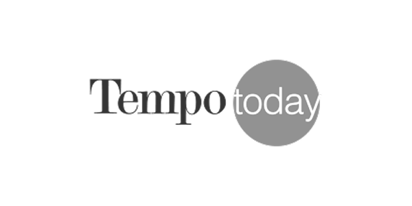 Logo de Tempo today en noir et gris.